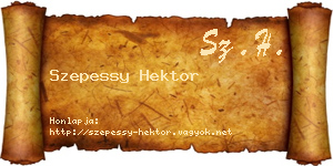 Szepessy Hektor névjegykártya
